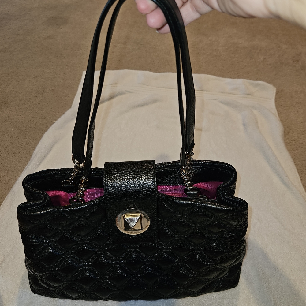 Elegant Black Quilted Handbag